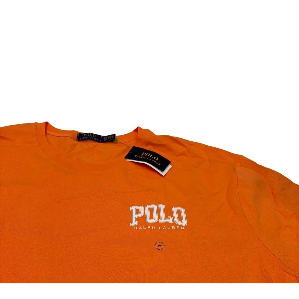 Polo Ralph Lauren Mens Orange 5XB Graphic Logo Short Sleeve Crew Neck Tee NWT